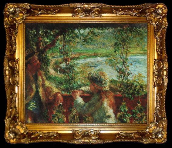 framed  Pierre Renoir Near the Lake, ta009-2